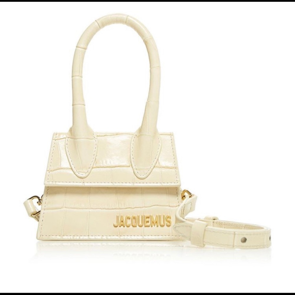 JACQUEMUS White Croc Mini